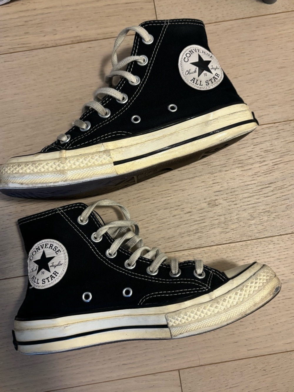 Converse Black and White High Top Sneakers